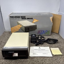 Atari 1050 Floppy Disk Drive Tested With All Cables Power And Data SIO In Box picture