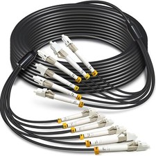 15 Meters 6 Core OM3 Multimode Industrial TPU LC to LC Outdoor Armored Fiber ... picture