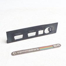 ORIGINAL VINTAGE Commodore C-64 Badge Label Nameplate Logo AND BRACKET - Classic picture