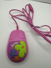 Barbie by Mattel Computer PS/2 Style Mouse Pink Vintage Collectible 1999 flower picture