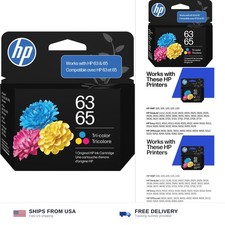 HP 63/65 Tri-Color Ink Cartridge (Replaces and Works with Both 63 & 65) | Wor... picture
