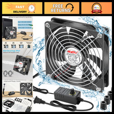 120mm Waterproof Box Fan IP67 - 12V/AC 110V/120V Small Cooling Fan for Computers picture