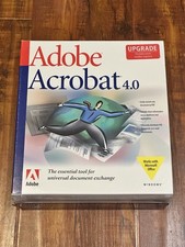 Vintage 1999 Adobe Acrobat 4.0 Upgrade for Windows - New & Sealed picture