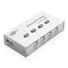 USB 2.0 Sharing Switch Selector 4 in 1 Out Printer Sharer Switcher 4 PC to 1 ... picture