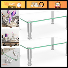 2 Pack Adjustable Monitor Riser Stand for LCD LED TV, Laptop, Xbox - Multi Media picture