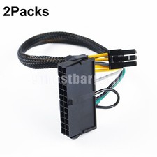 2Packs 24 Pin to 6 Pin ATX PSU Power Adapter Cable for Dell Motherboard 6pin picture
