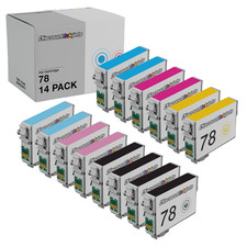 14PK BLACK COLOR Ink Cartridges Set for Epson T078 78 Artisan RX580 RX595 RX680 picture