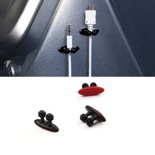 8Pcs Car Wire Cord Clips Reusable PVC Cable Organizer Black Multipurpose picture