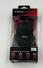 iHome Computer Classic Corded Optical USB Wired Black Mouse # IH-M600B picture