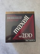 Maxell MF-2DD 3.5” Disks 10 Double Density Formatted IBM & Compatibles SEALED picture