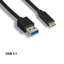 LOT 10pcs 3' USB 3.1 Type C Male to Type A Male Cable 10Gbps 3A Data Charge PC picture