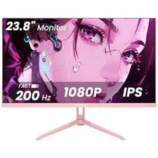 Pink 24 inch Gaming Monitor 200Hz Refresh Rate FHD 1080p Resolution Fast IPS picture