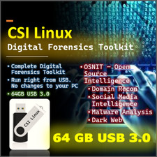 Digital Forensics Social Media Intelligence Recon CSI Linux OSNIT USB 64GB 3.0 picture
