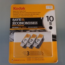 Kodak 10B Black Ink Triple Pack OEM Printer Cartridge EasyShare ESP Hero 3 Pack picture