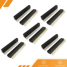 10 Pack 2x20 Pin 2.54mm Pitch Dual Row Right Angle Female Pin Headers picture