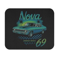 1969 Chevy Nova Mouse Pad American Muscle Car Retro Racing Vintage Desk Mat picture
