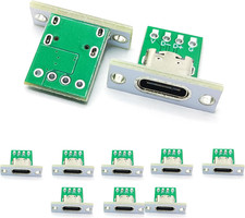 10PCS DIY Type C Female Breakout Board, 2.54mm Pitch USB C Panel Mount Converter picture