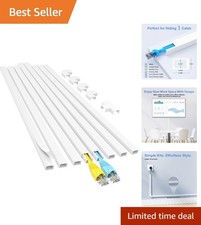 Versatile 10.42ft Cable Management Kit - 8 Includes White Concealer Channels picture
