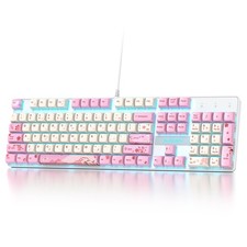Ussixchare Mechanical Gaming Keyboard Pink picture