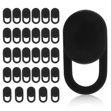 30 Pcs Ultra-Thin Webcam Cover Slide Camera Privacy Shield Laptop Tablet Black picture