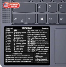 Windows PC Laptop Desktop Reference Guide Keyboard Vinyl Shortcut Sticker Decal picture