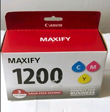 Canon MAXIFY 1200 Value Pack Ink Tanks Cyan Magenta Yellow CMY 3 Pack picture