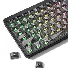 dagaladoo Black Low Profile Keyboard keycaps,Clear Key caps Jelly Set picture