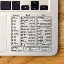 1 Set Vinyl Keyboard Shortcut Stickers Quick Reference for Windows Excel Word picture