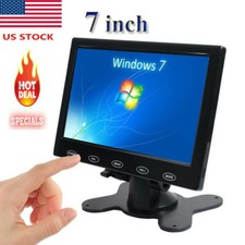 7'' Ultra Thin TFT LCD Color PC Monitor Audio Video HDMI VGA Input w/ Speaker-US picture