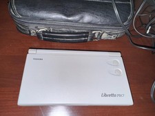Vintage Toshiba Libretto 70CT Mini Notebook Laptop - FOR PARTS - Includes Case picture