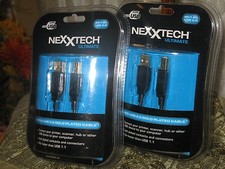 Nexxtech Ultimate Hi-Speed USB 2.0 Gold Plated 6 ft Cable. Lot of 2. New. picture