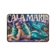 Neoprene Mouse Mat Featuring Cala Maria, Desk Pad for Keyboard and Computer picture
