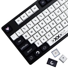 B42 Keycaps 128 Set Dark Blue White PBT XDA Profile For Cherry MX Switch ANSI picture