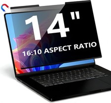 14 Inch 16:10 Magnetic Privacy Screen for Laptops, Removable Anti Glare Filter picture