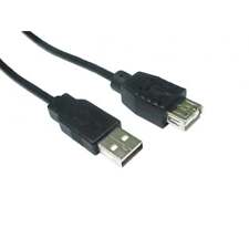 Short USB USB2 Male to Female Extension lead cable. Type A plug to socket. 12cm picture