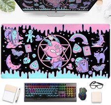 Cute Pastel Goth Desk Mat Kawaii Japanese XXL Extra Large Extended Desk Pad G... picture