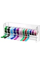 Qilery Adjust Label Dispenser Acrylic Roll Sticker Dispenser Sticker Hold 12Disk picture