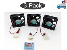 3-pack: NEW Sunon KD1208PTB2-6 OC ZP CLE 80mm 2W 4pin Molex PC Case Cooling Fan picture