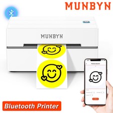 MUNBYN Bluetooth Shipping Label Printer 4x6 Thermal Label w Drive for USPS FedEx picture