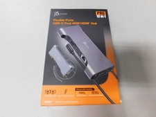 j5create Flexible Ports USB-C Dual 4K60 HDMI Hub JCD367 12 in 1 Gray picture