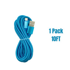 10Ft Long USB Fast Charger Cable For iPhone 14 13 12 11 8 Braided Charging Cord picture