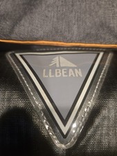 L.L.Bean Laptop Messenger Bag Gray Commuter Rain Cover LED Light Shoulder Bag picture