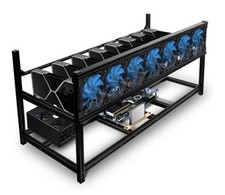 Kingwin 8 GPU Mining Rack Frame Stackable Enclosure For Crypto Mining AMD Nvidia picture