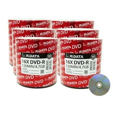 600 Pack Ridata DVD-R 16X 4.7GB 120 Min Silver Logo Top Blank Recordable Disc picture