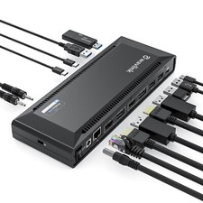 USB-C Docking Station(DL6950) 14-Port 4K Dual Display with Displaylink 65W PD picture