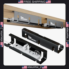 Under Desk Cable Management Tray 16 Inch Aluminum 2-Pack for Power Strips picture