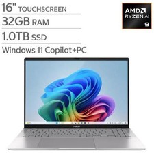 ASUS Vivobook S16 16 in Touch Copilot+ Ryzen AI 9 465 Full 1TB SSD 32GB RAM picture