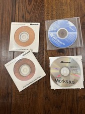 Microsoft Software Lot 4 Discs Office Home Student 2007 XP SP2 Works 8.5 AS SEEN picture