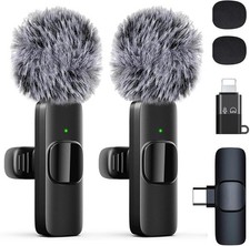 Professional Wireless Lavalier Microphone for iPhone, iPad, Android Phone, Mini picture