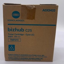 Genuine Konica Minolta A0X5433 (TNP27C) Cyan Toner Cartridge, OEM picture